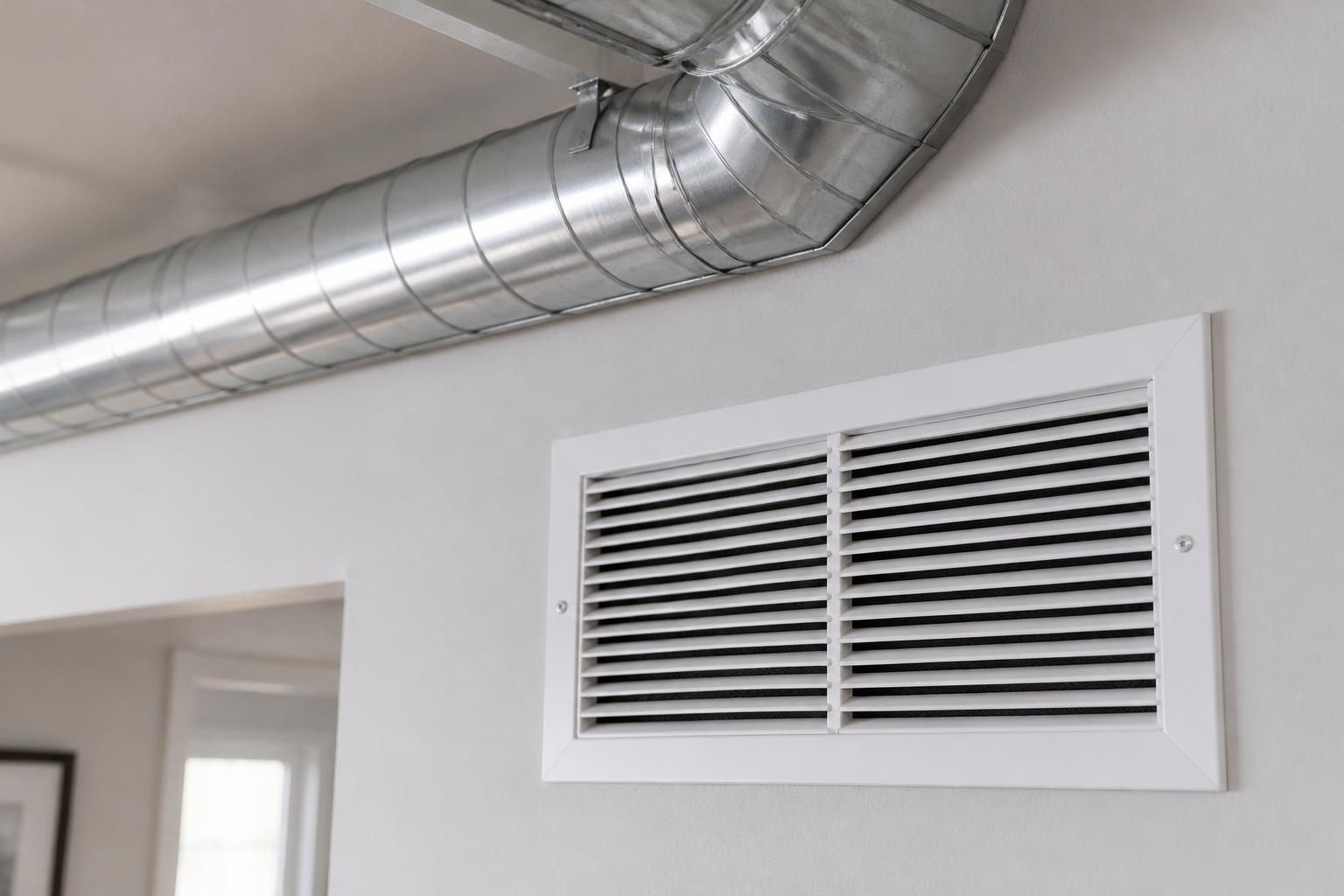 Clean interior ductwork and a spotless return vent.
